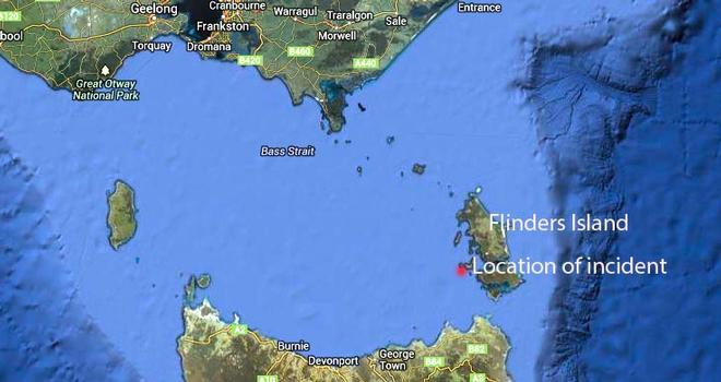 Aspro II location when she hit rocks and sank.  The skipper appeared to have made a navigational error, but how he ended up overboard is a mystery ©  SW